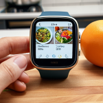 **

A person looking at health data on a smartwatch while preparing a healthy meal in a modern kitchen. Focus on the intersection of technology and healthy living, emphasizing informed choices.

**