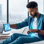 웨어러블 헬스테크의 시장 동향 분석 - **Prompt 1: The Personal Health Guardian**
    "A person in their late 20s or early 30s, dressed in ...